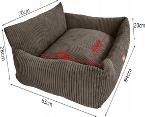 Pelech pre psa / mačku L - Menčester gaučík - hnedá