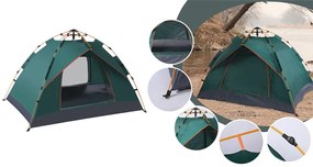 Zelený stan pre 3 osoby 2x2x1,35m