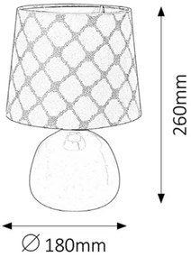 Rabalux 4379 - Stolná lampa ELLIE E14/40W biela