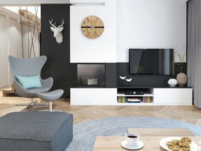 Dřevěné nástěnné hodiny King 33,5 cm dub přírodní