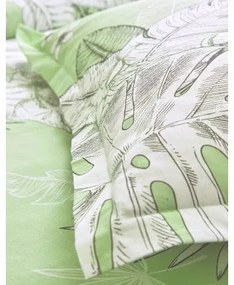 Posteľná bielizeň Elyse, bavlna, s potlačou kvetín a palmových listov (*) Súprava obliečku na vankúš (70x90) a na prikrývku (140x200) je v klasických rozmeroch a bez klopy pre zasunutie pod matrac.