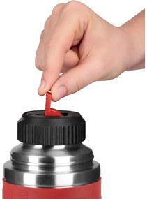 Tefal - Termoska s hrnčekom 1 l SENATOR nerez/červená