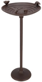 Napájadlo pre vtáky na nohe Stripe, 60x27 cm, liatina, hnedá