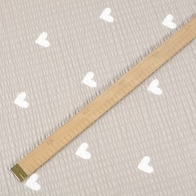 Goldea bavlnený krep - srdiečka na latte 160 cm
