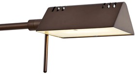 Dizajnová stojaca lampa tmavý bronz vrátane LED s dotykovým stmievačom - Notia