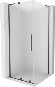 Mexen Velar L, sprchový kút s posuvnými dverami 110 x 110 cm, 8mm sklo námraza, grafit brúsený, 871-110-110-33-66