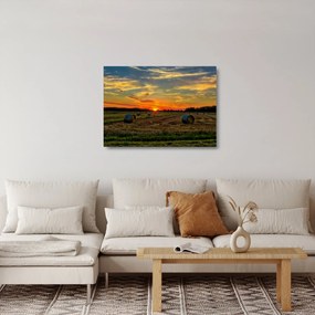 Sklenený obraz - Dedinské balíky (70x50 cm)