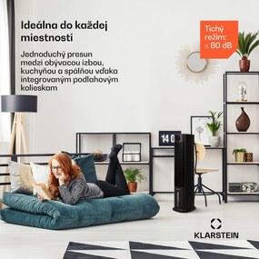 Klarstein Skytower Grand Smart, ochladzovač vzduchu, 80 W, 480 m³/h, 8 l, mobilný