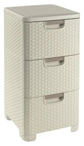 Krémová plastová nízka kúpeľňová skrinka 33x60 cm Style – Curver