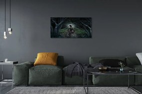Obraz canvas strom formu temného lesa 120x60 cm
