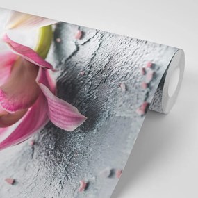 Samolepiaca fototapeta romantické kvety divokej orchidey