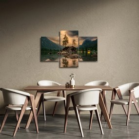 Obraz - jazero v horách (90x60 cm)
