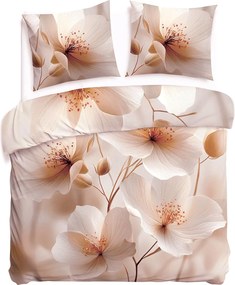 SATÉNOVÉ OBLIEČKY SATYNLOVE PREMIUM 200X220 CM, 2KS 70X80 CM KVETY