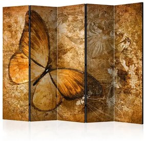 Paraván - butterfly (sepia) II [Room Dividers]