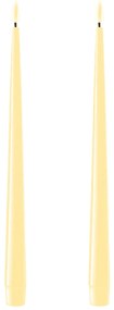 DeluxeHomeart Vysoké LED sviečky Shiny Light Yellow – set 2 ks