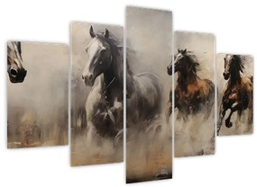 Obraz - Olejomaľba koní (150x105 cm)