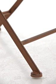 Kovová skladacia stolička Kiran - Hnedá antik