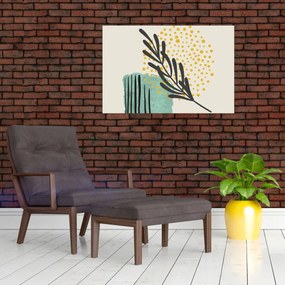 Obraz - Abstraktné listy N⁰3 (90x60 cm)