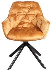 furniture-nabytek.cz - Sada 2 masívnych stoličiek Carlton Curry, textília / kov, lakované, farba kari / čierna