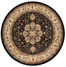 Okrúhly koberec ROYAL ADR model 521 čierny