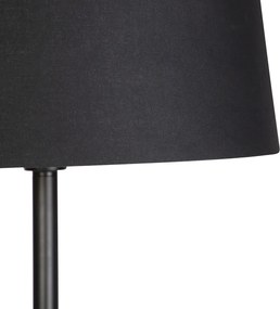 Inteligentná stojaca lampa čierna s čiernym tienidlom 45 cm vrátane Wifi A60 - Simplo
