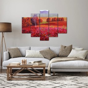 Obraz červenej krajiny (150x105 cm)
