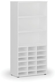 Triediaci regál PRIMO WHITE, 1781 x 800 x 420 mm, 18 priehradok, biely