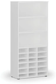 Triediaci regál PRIMO WHITE, 1781 x 800 x 420 mm, 18 priehradok, biely