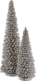 X-MAS Dekoračná jedľa trblietavá 45 cm - strieborná