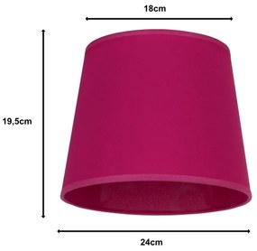 Duolla - Tienidlo k stolnej lampe CLASSIC M E27 pr. 24 cm ružová