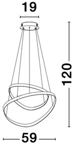 LED luster Aries 59 čierne