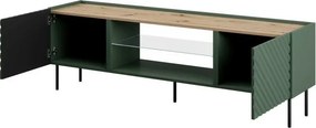 TV stolík Onda 180,5 cm zelený/dub artisan