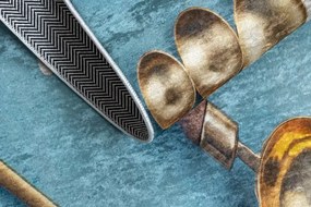 Protišmykový koberec / behúň ANDRE 33220 modrý / zlatý