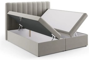 Sivá boxspring posteľ s úložným priestorom 180x200 cm Gina – Milo Casa