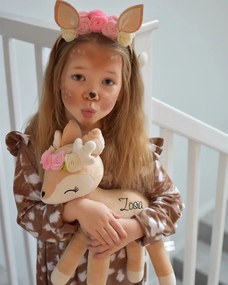 Plyšová srnka Bambi farebné kvety 35 cm