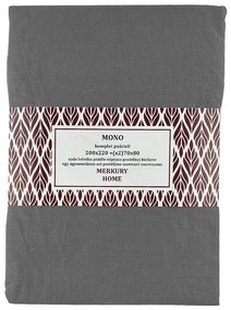 Obliečky Mono bavlna tmavošedá 220x200 + (2) 70x80 Merkury Home
