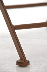 Kovová stolička skladacia Indra - Hnedá antik