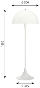 Louis Poulsen Stojacia lampa Panthella, white opal acryl 5744167068