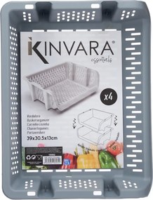 Arte Regal Stohovateľný úložný kôš, stohovateľná prídavná komoda , 1diel, sivý GARMA