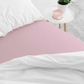 Goldea jersey elastická plachta - púdrovo ružová 200 x 220 cm