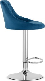 AKCIA Modrá barová stolička VELVET KAST II. akosť