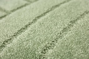 Kúpeľňový koberček Sash Sage zelený, pruhy