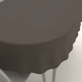 Biante Dekoračný oválny obrus BKU-113 Hnedosivý 140x160 cm
