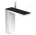 Axor MyEdition - Umývadlová batéria s výpusťou Push-Open, chróm/čierne sklo 47020600