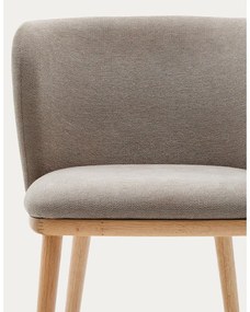 Svetlohnedé čalúnené jedálenské kreslo Ciselia – Kave Home