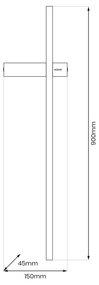 EUlight Nástenné LED svietidlo Vision, 1x LED 12w, 3000k, b