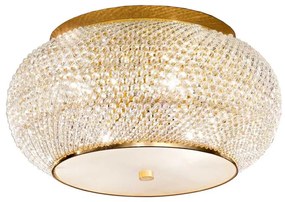 Ideal Lux - Krištáľové stropné svietidlo PASHA 6xE14/40W/230V pr. 40 cm zlatá