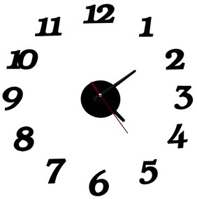 IKO Nástenné hodiny veľké – čierne