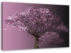 Obraz na plátně Strom Fialová příroda - 60x40 cm