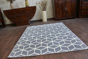 Koberec BCF BASE CUBE 3956 ŠTVORCE sivý